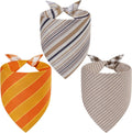 Fall Dog Bandanas Large 3PCS, Thanksgiving Scarf for Boy and Girl