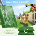 LOOBANI Dog Grass Pee Pads, 2 Pack Artificial Grass for Potty Tray, 14x18in