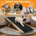 40" Dog Ramp for Couch & Low Bed – Extra Wide 16” Non-Slip Walking Surface, Load 200 lbs, Adjustable Pet Ramp with 4" Top Platform for Small Senior Dogs Dachshund Corgi – Dog Stairs Alternative
