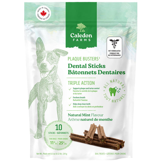 Plaque Busters Dental Sticks Triple Action Natural Mint Flavour, 8.3 oz, Dog Treat