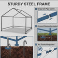 Yokaniwa Dog Tent House Outdoor Shade 4'x4'x3' Shelter for Large Medium Pets,Outside Sun Rain Waterproof Canopy with Three-Sided Breathable Mesh Windows,Livestock House with Ground Nails,Dark Gray