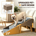 Step Stool Dog Ramp, Foldable 2-in-1 Ottoman Pet Stairs for Couch & Bed