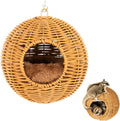 NEOUZA Sugar Glider Nest, PP Rattan Hanging Ball Bed for Small Pets