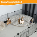BWOGUE Bunny Tunnel Bed, 2-in-1 Collapsible Rabbit Tunnel Hideout with Mat