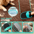 Pet Hair Remover for Dogs Cats: Reusable Five-Finger Static Pet Hair Removal Tool – Upgraded Lint Remover for Couch Furn