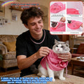 Cat Grooming Restraint Bag with Adjustable Drawstrings, Pink Mesh Bath Bag for Bathing, Nail Trimming, Ear Cleaning, Bre