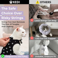 Cat Surgery Recovery Suit Female Cat Onesie for Cats After Surgery Spay Surgical Abdominal Wound Skin Diseases E-Collar Alternative Wear (Black, Medium)