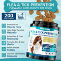 Flea and Tick Prevention Chews Bundle for Cats & Dogs, Natural Oral Flea Treatment, 200 Dog Soft Chews + 500 Cat Crunchy