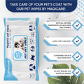 MAGICARE Pet Wipes – 400 pcs Dog Wipes – 8x8 Inch Unscented Dog Paw Cleaner Wipes for Body, Ears, Face, and Skin – Ultra
