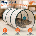 ASPCA Cat Tunnel with Rattle Toy – Interactive Collapsible Cat Tunnel for Indoor Cats, Crinkle Play Tunnel with Hanging 