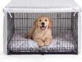 36 Inches Ruffled Dog Crate Cover Gray Stripes Dog Crate Cover