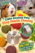 C-LIGHT Guinea Pig Chew Toys, Rotating Spinner + 8 Pcs Timothy, 5 Veggies