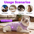 Cat Recovery Suit for Spay Abdominal Wounds, Kitten Onesie Bodysuit