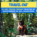 Travel Cat Harness and Leash Set - Adjustable Fit Mesh Cat Harness and Reflective Strap - Comfort Walking Vest for Kitte