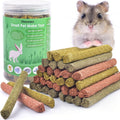 Bissap 36PCS Rabbit Chew Sticks, Mixed Natural Timothy Hay Oat Carrot Bunny Chew Toys and Treats for Rabbits Bunnies Chi