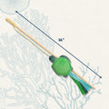 GRRREEN Cat Toys | Plush Turtle Teaser Cat Wand Toy | Eco Friendly Interactive Cat Toys for Indoor Cats