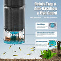 Submersible Aquarium Filter, Upgraded 50-150 Gallon Fish Tank Filter with Fish Guard, Internal Whisper Pump, Fresh/Saltw