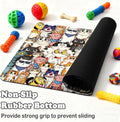 Cat Food Mat for Pet Dog Food Mat, Cats Absorbent Quick Dry Dog Bowl Mats for Food and Water, Non-Slip Cat Pet Feeding M