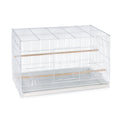 Prevue Pet Products Flight Cage Metal Steel Bird Crate, Multi-Bird Home Stackable Cage for Birds, Home Crate for Extra-Small Pet Parakeets, Finches, and More, White