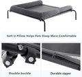 WESTERN HOME Cooling Elevated Dog Bed for Large Dogs, Portable Indoor & Outdoor Raised Dog Bed with Breathable Mesh, Chew Proof Pet Hammock Cots with Removable and Waterproof Bolsters