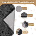Amyracel Dog Door Mat for Muddy Paws, Mud Mat for Dogs 60" x 24", Drak