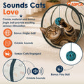 ASPCA Cat Tunnel with Rattle Toy – Interactive Collapsible Cat Tunnel for Indoor Cats, Crinkle Play Tunnel with Hanging 