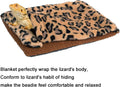 ADOGGYGO Bearded Dragon Bed Blanket Pillow Set, Soft Lizard Sleeping Bag