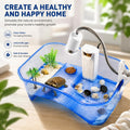 Rypet Small Turtle Tank Aquarium(Excluding Accessories) Blue