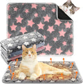 4 Pack Self Heating Cat Pad Self Warming Dog Mat, Star, 16 x 20 Inch
