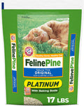 Feline Pine Platinum Non-Clumping Cat Litter, Feline Pine Cat Litter 17lb