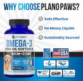 Omega 3 Fish Oil for Dogs Capsules - Salmon Oil for Dogs - Dog Fish Oil Supplement May Help Shedding, Allergy, Itching - Support Dry Skin, Joints - Dog Skin and Coat Supplement - 180 Fish Oil Pills