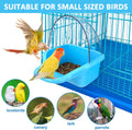 Nobgum Bird Bath Box Hanging Birdbath Toy Parakeet Caged Bathing Tubs Parrot Bath Tub Water Shower Food Feeder Holder Tray Bird Bath for Cage Accessory Small Birds Parrots Cockatiel Budgies