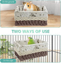 kathson Bird Nest Parrot House Birds Sleeping Bed Straw Weave All Season Hanging Hammock Bird Bed Snuggle Hut Birdcage A