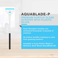 Continuum Aquatics AquaBlade P - Acrylic Safe Aquarium Scraper w/ Plastic Blade, Long, White
