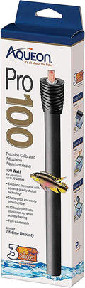 Aqueon Pro 100 Submersible Aquarium Fish Tank Heater, 100 Watts, For Up To 30 Gallon Fish Tanks