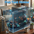 10 Pcs Aquarium Divider Grid Egg Crate with 60 Brackets,Fish Tank Plastic
