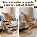 MEWANG Wood Pet Stairs & Ramp for Small/Medium Dogs and Cats, Aging Pets – 2-in-1 Foldable, Portable, Non-Slip Pet Ladder for Tall Beds, Couches,Cars–Holds Up to 220 lbs (31.5" L x 17.2" W x 25.0" H)
