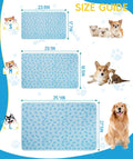 YAOGEG Upgraded Dog Cooling Mat for Dogs& Cats,Ice Silk Self Cooling Mat for Dogs(Q-Max>0.5),Washable Breathable Non-Slip Summer Dog Bed Mats for Crate Car Sofa Indoor Outdoor,Light Blue 29.1×18.5in