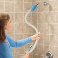 Slip-On Dog Shower Attachment for Bathtub Faucet, Ear-Tab Zip-Tie Connector, Handheld Sprayer Head, 6 ft Hose, Fits Spou