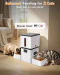 Yakry Automatic Cat Feeder for 2 Cats - Two HD Cameras Easy Setup 5GHz Stable WiFi Dog Food Dispenser with HD Night Vision - 8L Pet Feeder with Dual Bowls for Multi-Cat & Small Dogs Indoor