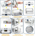 Collapsible Hard Cat Carrier Small Dog Cat Travel Crate Pet Clear