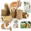 Abizoo Natural Bunny Chew Toys,6 Pcs Organic Papaya Wood Sticks Chew Toys for Rabbit,Hamster,Guinea Pig,Chinchilla,Gerbi