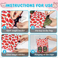 3 Pcs Rabbit Hay Feeder, 2-Hole Hanging Guinea Pig Hay Bags Washable Bunny Hay Bag for Rabbits, Chinchillas, Hamsters, S