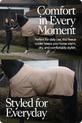 HORZE Kiel Horse Blankets for Real Horses, Fleece Horse Cooler Sheet