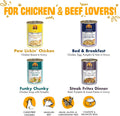 Weruva Classic Dog Food, Variety Pack, Baron's Batch, Wet Dog Food, 14oz Cans (Pack of 12)