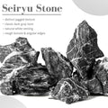 2.2-8.1 Inches Natural Seiryu Stone, 5 PCS Mixed Sizes Aquarium Rocks for Aquascaping, Iwagumi Layouts, Terrariums & Aqu