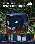 Weatherproof Heated Cat House for Cats, Blue, 14.75"x26.55"x20.5"