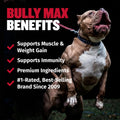 Bully Max Dog Muscle Builder Chewable Tablets - Vitamins & Supplements for Muscle Gain & Growth for Puppy & Adult Dogs - Vet-Recommended Dog Multivitamin for Al