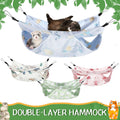 Nuogo 4 Pcs Guinea Pig Rat Hammock for Cage, Pale Color, Summer