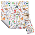 ondware 27.6In Self-Adhesive Cat Grooming Wrap, Anti-Escape Cat Restraint for Nail Clipping, Cat Swaddle Wrapping Cloth for Pet Cleaning & Beauty, for Cats up to 15lbs, Cat Gifts